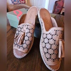 BUENO Kimia Brown leather sandals size 39